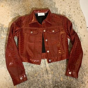 Burgundy Snakeskin Jacket